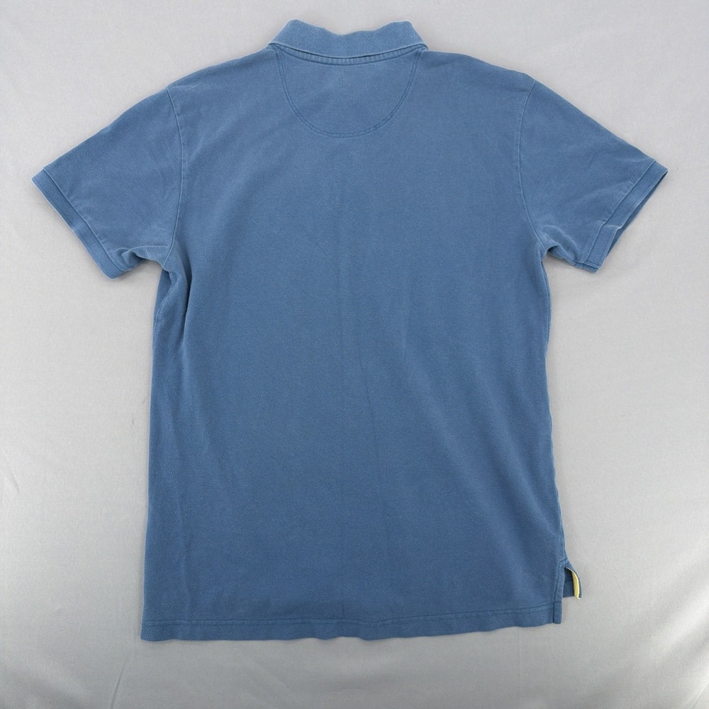 Gap Polo Shirt Men's Medium Blue Short Sleeve Cotton Distressed Classic Preppy - Picture 3 of 7